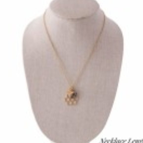 Honeybee Necklace Gold-Tone 18" - Picture 4 of 4